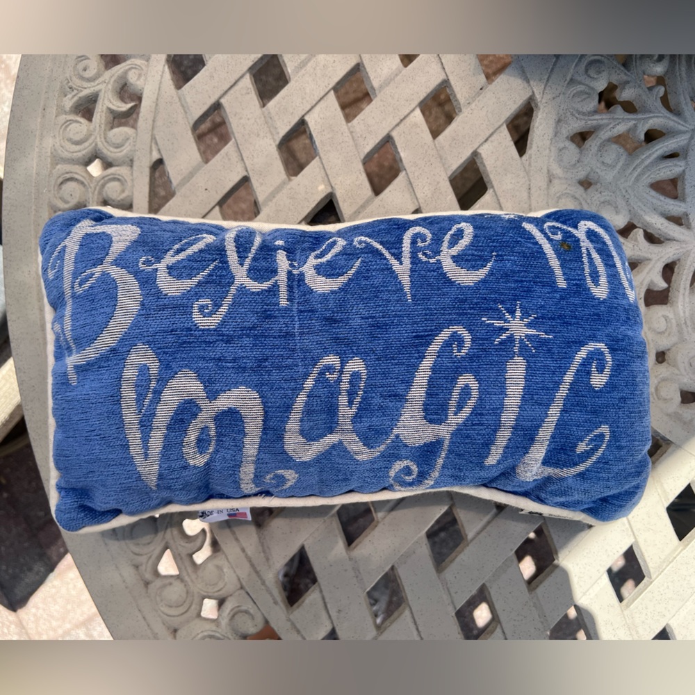 Disney Believe in Magic Faith Trust Pixie Dust decorative pillow